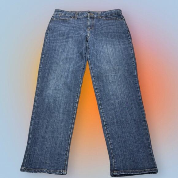 TALBOTS Women’s 12 SIMPLY FLATTERING 5-POCKET Blue Jeans - Picture 2 of 4